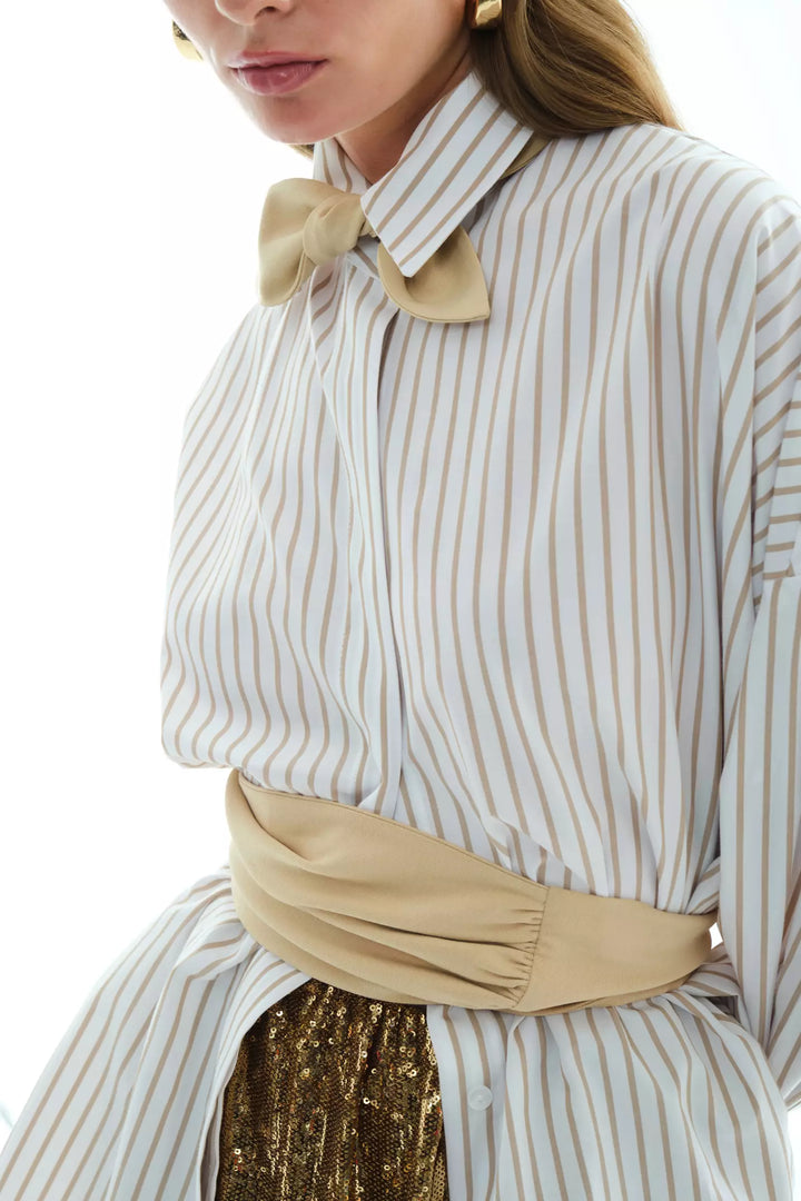 FRV Beige poplin long sleeve shirt - Waipahu