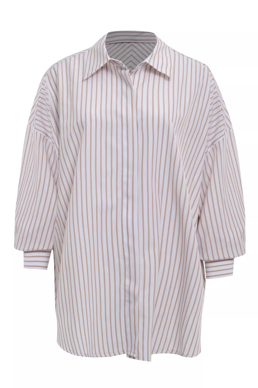 FRV Beige poplin long sleeve shirt - Waipahu