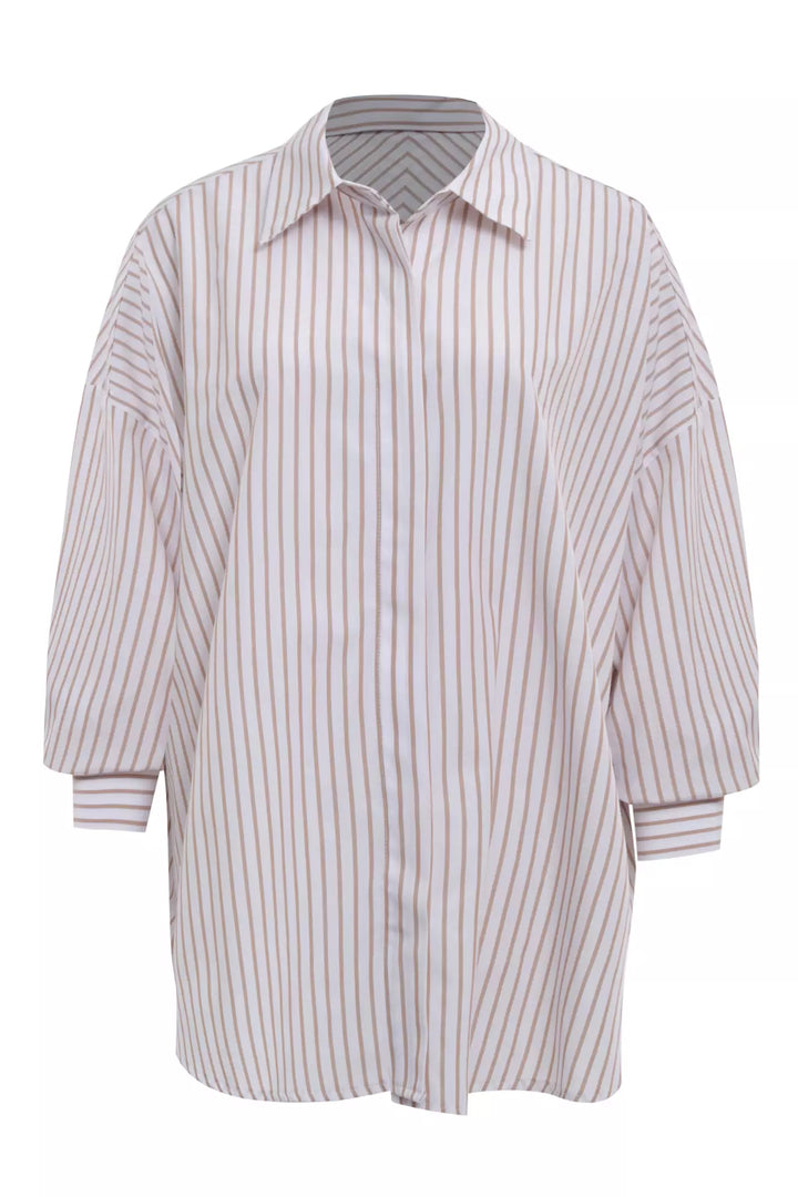 FRV Beige poplin long sleeve shirt - Waipahu