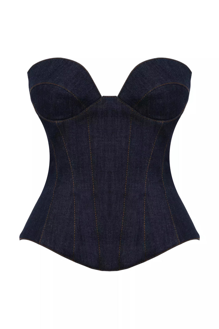 FRV Navy blue kot sleeveless büstiyer - Aranjuez