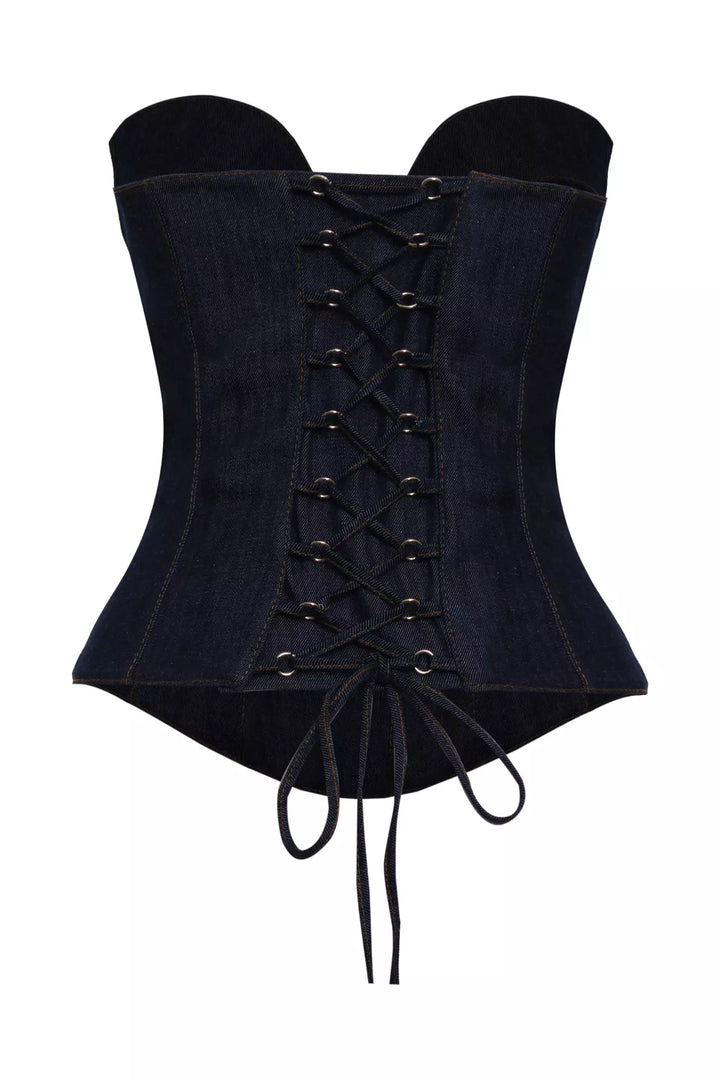 FRV Navy blue kot sleeveless büstiyer - Aranjuez