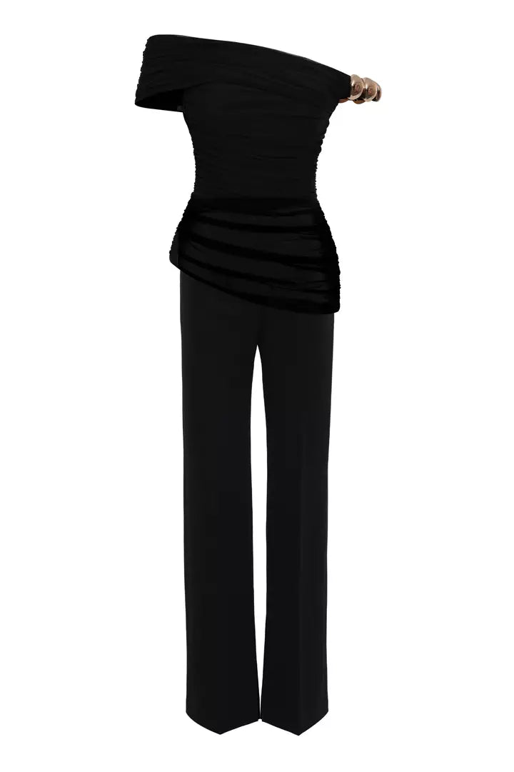 FRV Black tulle sleeveless long set - Woking