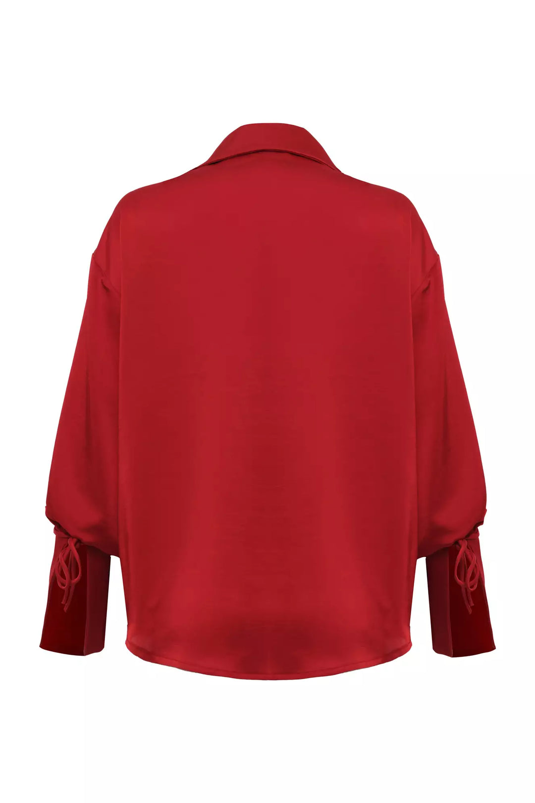 FRV Red satin long sleeve shirt - Kirkby