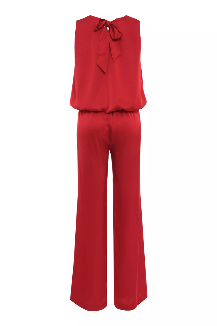 FRV Red satin sleeveless long set - Bloomington