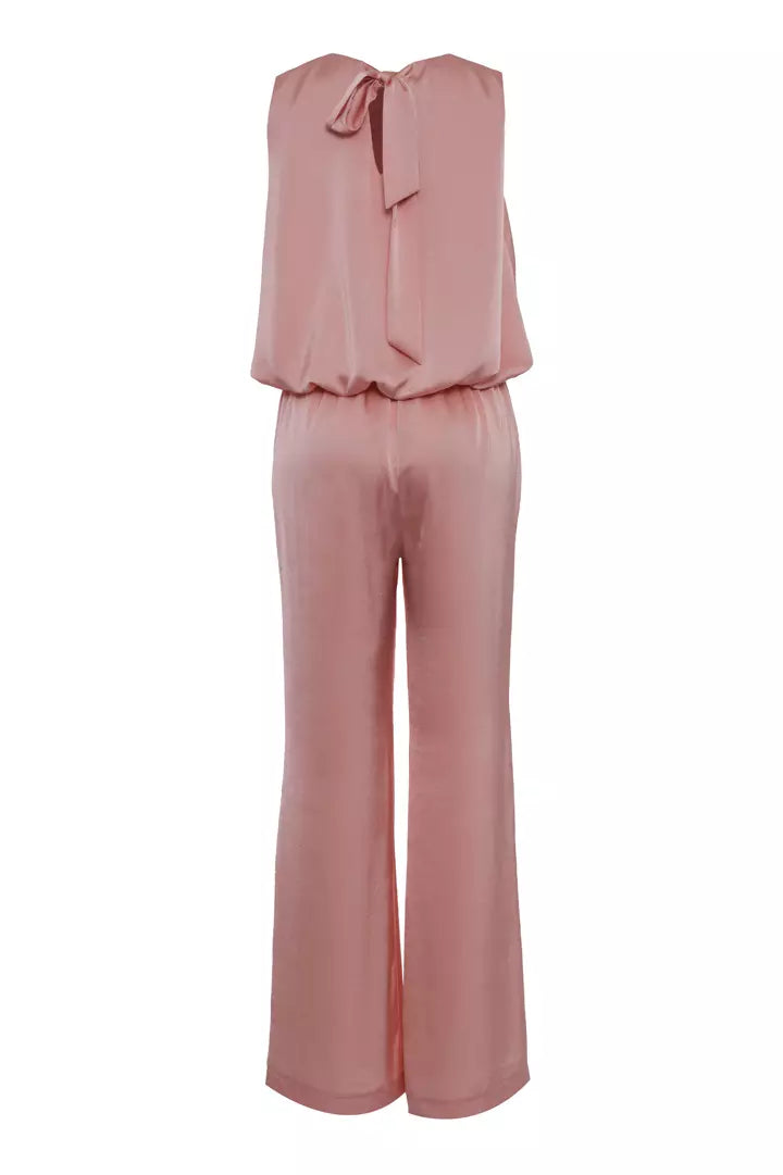 FRV Blush satin sleeveless long set - Elyria