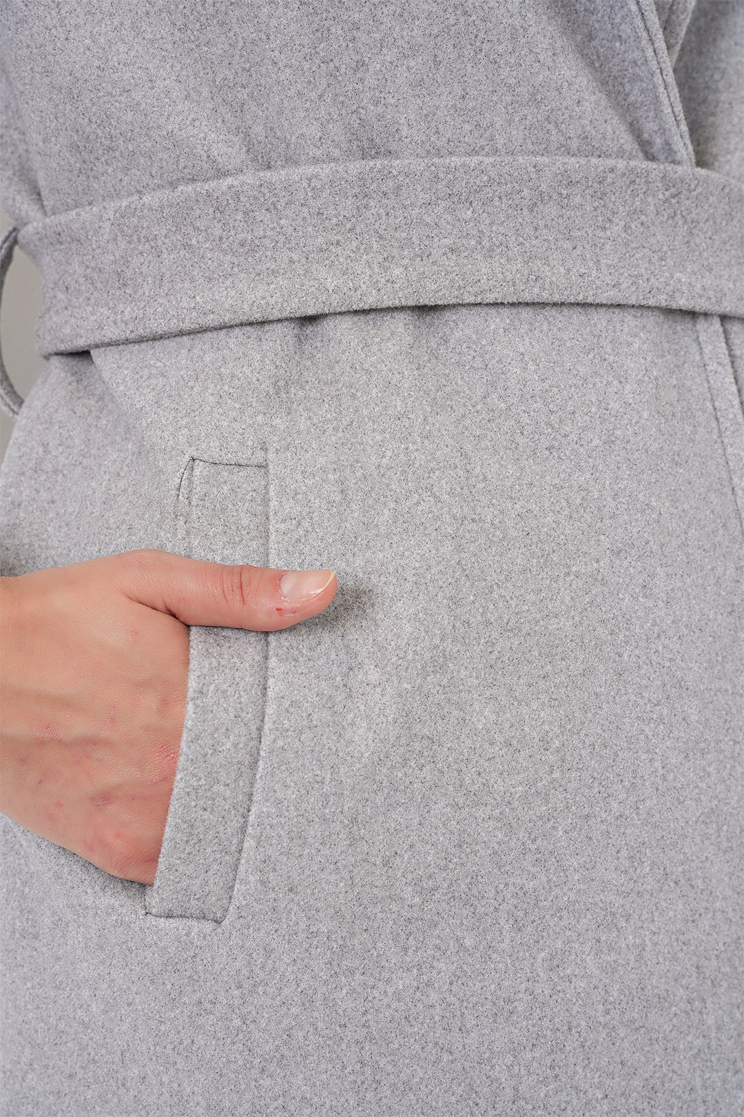 BGD Women Double Breasted Shawl Collar Coat - Dark Grey - Clarkstown