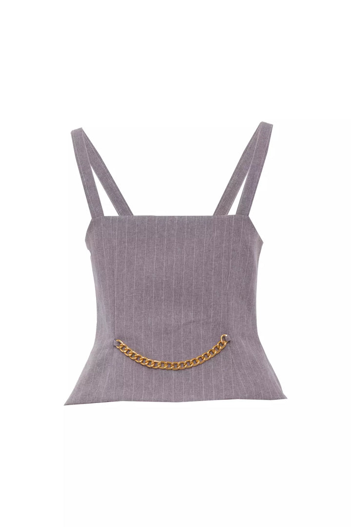 FRV Gray woven sleeveless mini jacket - Aves