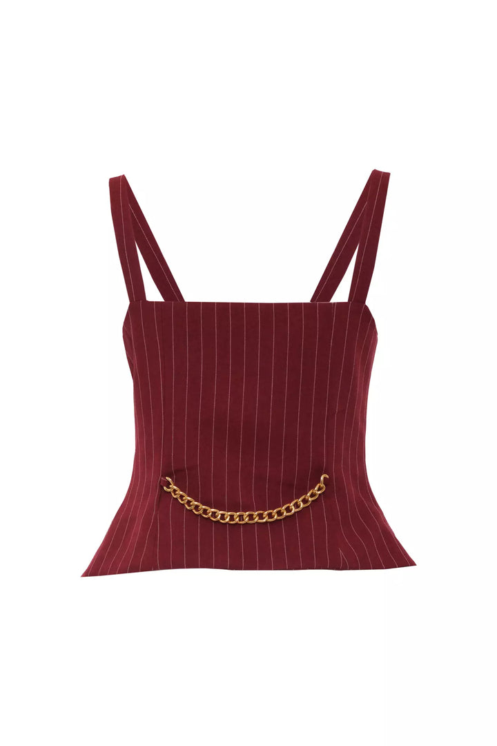 FRV Maroon woven sleeveless mini jacket - Maidstone
