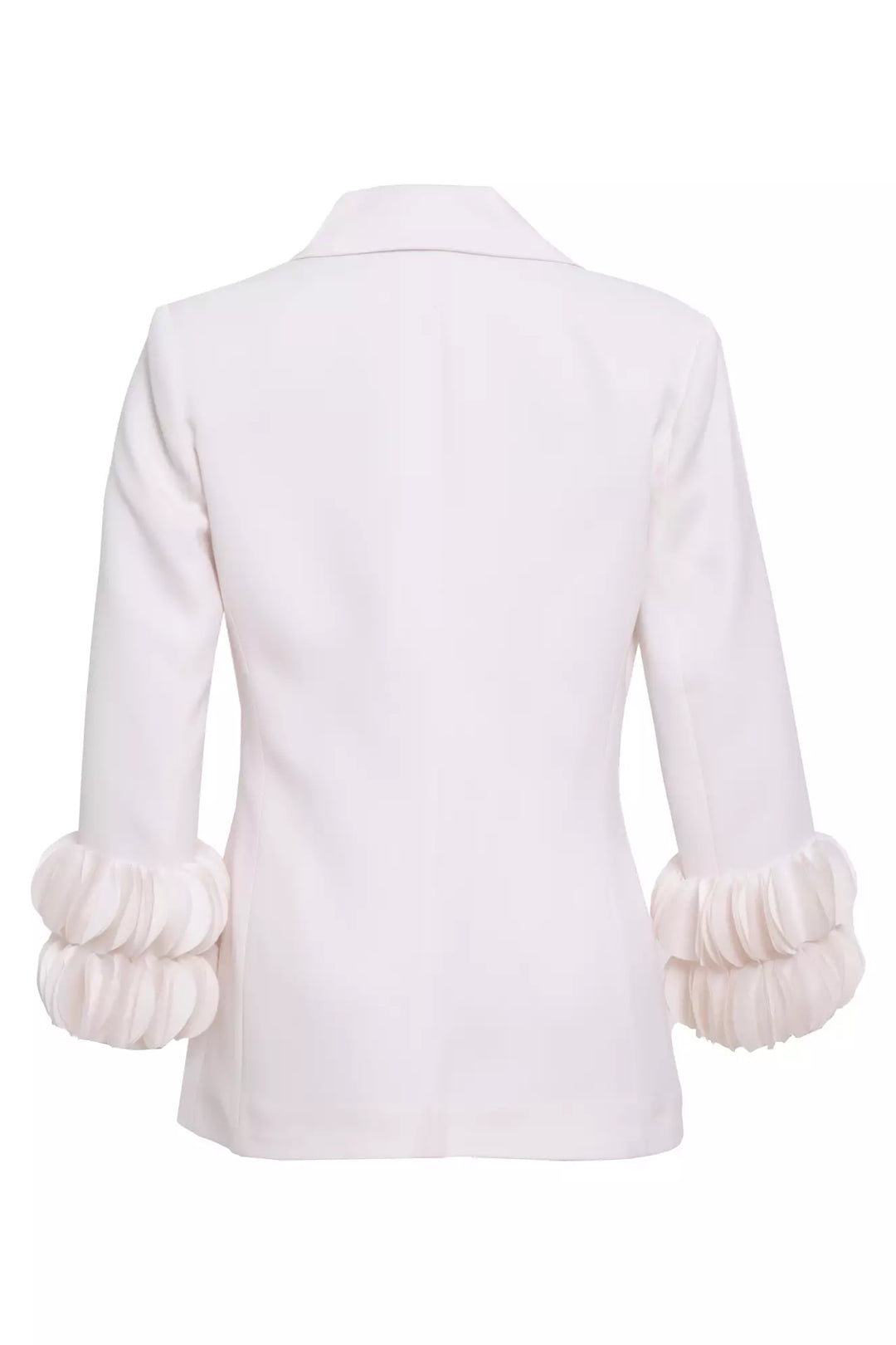 FRV White krep saten long sleeve long jacket - Reims