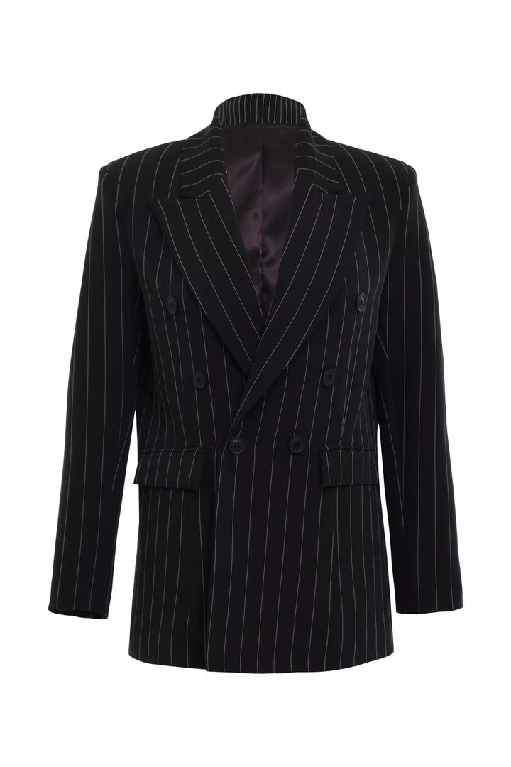 FRV Black woven long sleeve long jacket - Phoenix