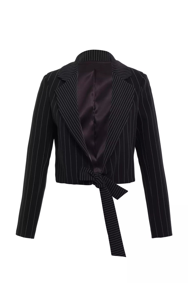 FRV Black woven long sleeve mini jacket - Hoboken
