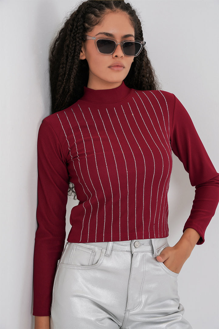 BGD Women Stoned Bodysuit - Burgundy - Henderson