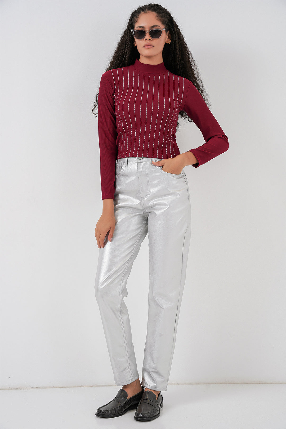 BGD Women Stoned Bodysuit - Burgundy - Henderson