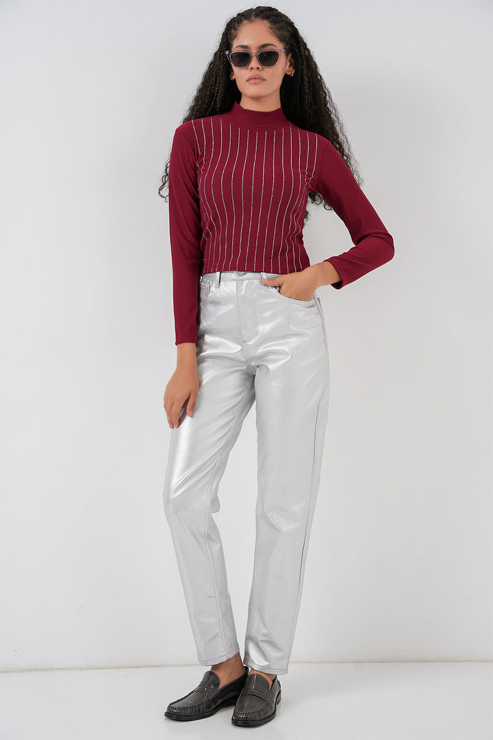 BGD Women Stoned Bodysuit - Burgundy - Henderson