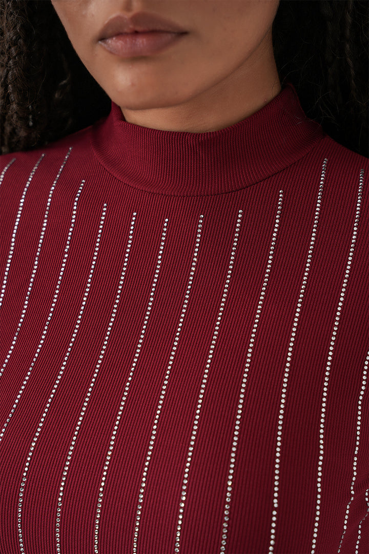 BGD Women Stoned Bodysuit - Burgundy - Henderson