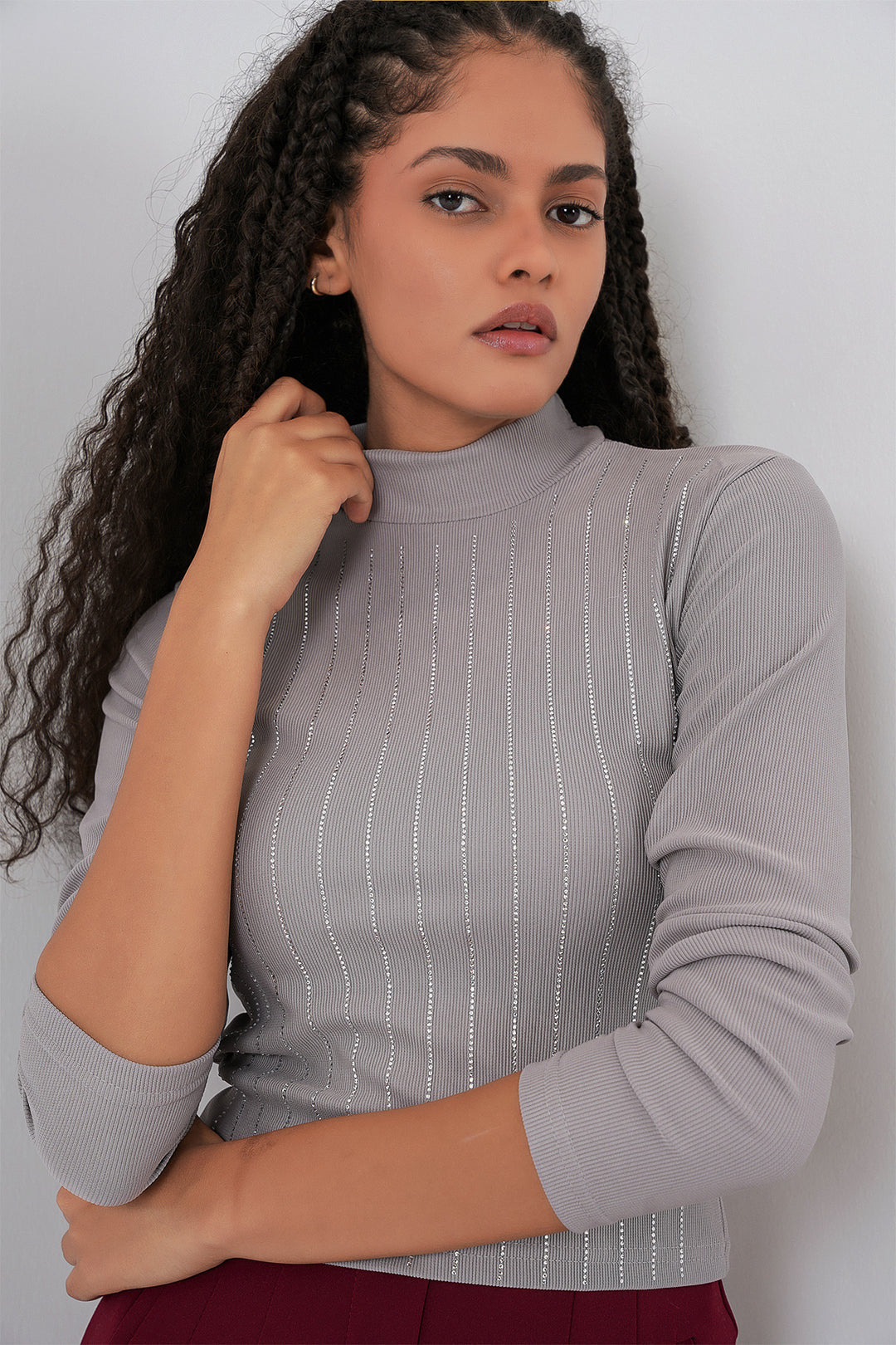 BGD Women Taşlı Body - Gri - Vancouver