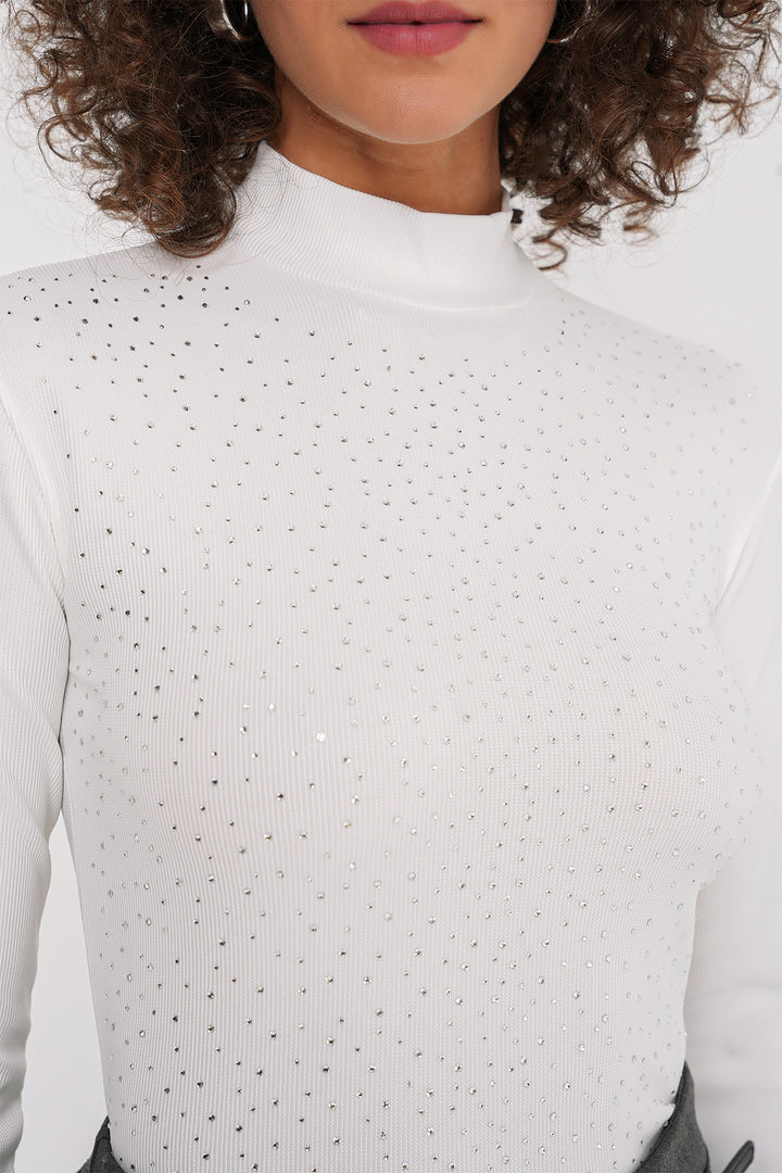 BGD Women Stoned Bodysuit - Off-White - Ilford