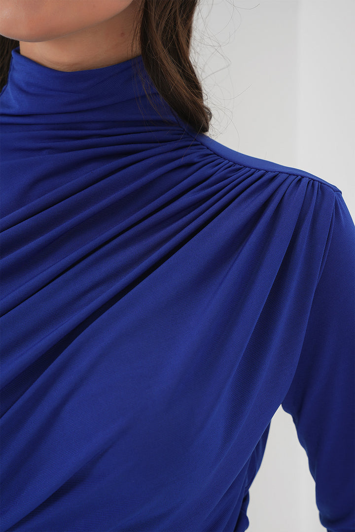BGD Women Ruffle Detailed Sandy Blouse - Blue - Santa Ana Nextlalpan