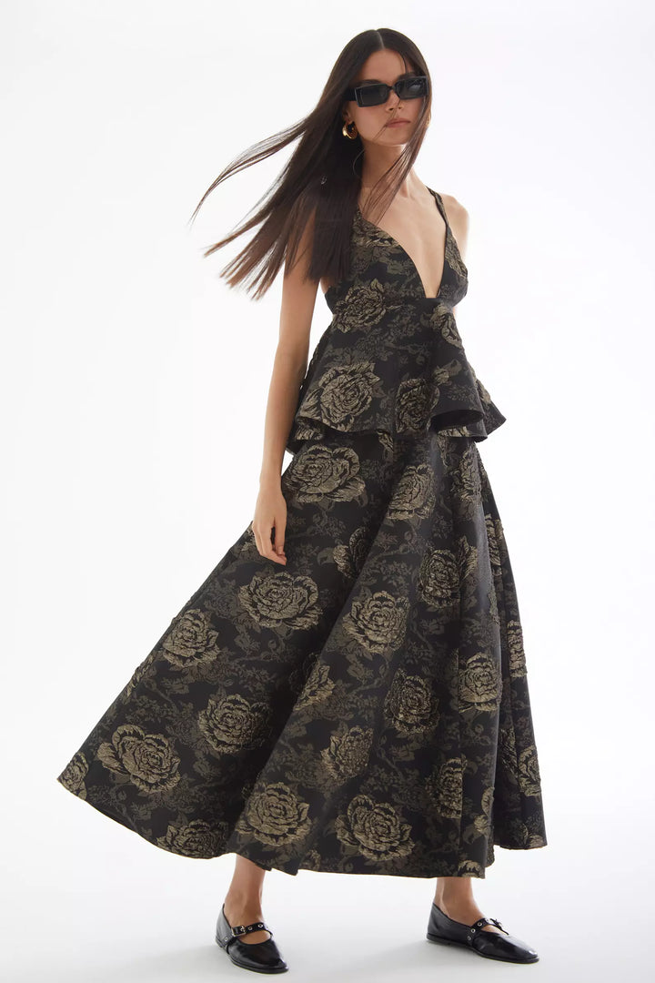 FRV Gold jakar long skirt - Saint-Raphaël