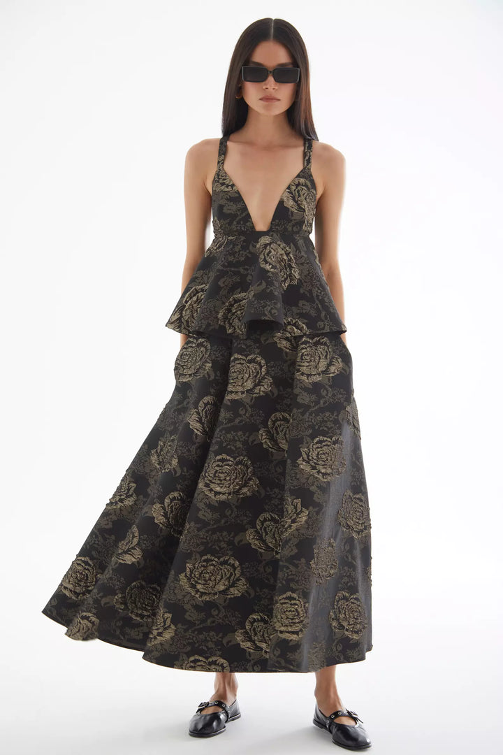 FRV Gold jakar long skirt - Saint-Raphaël