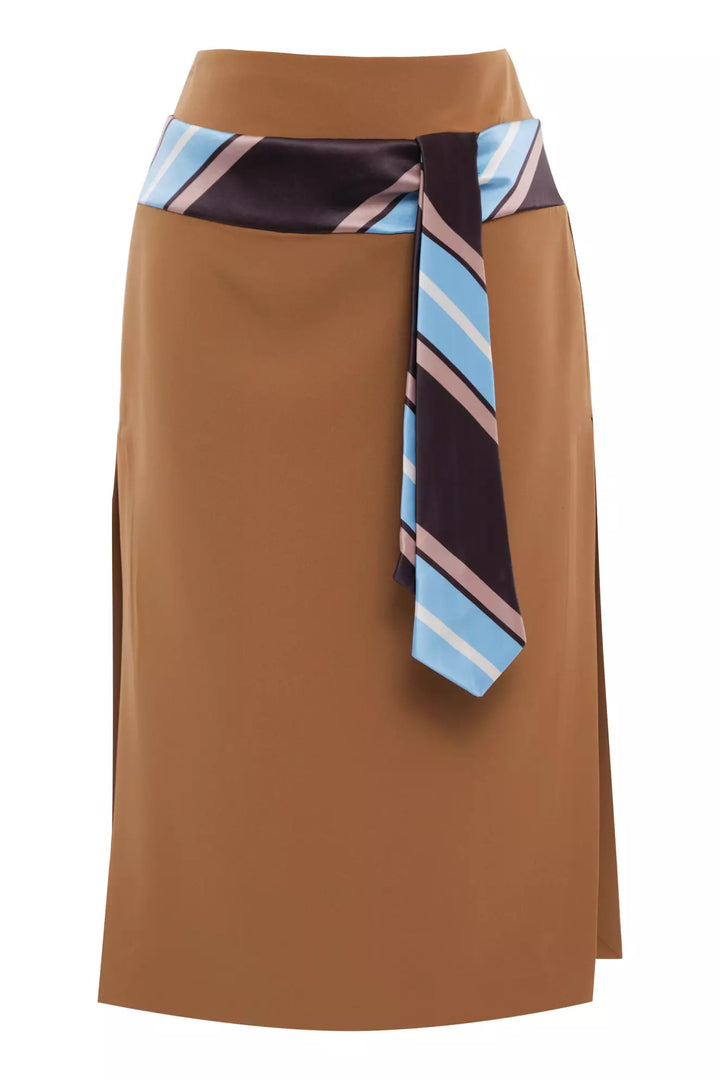 FRV Camel crepe mini skirt - Inver Grove Heights