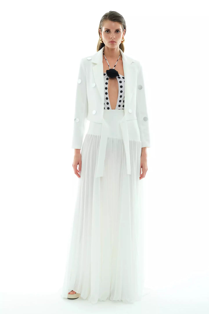 FRV White chiffon long skirt - Homestead