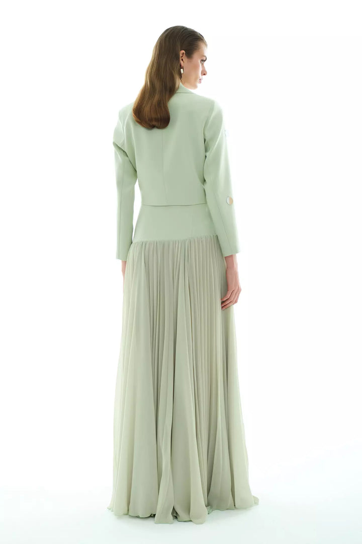 FRV Mint green chiffon long skirt - Jesús María