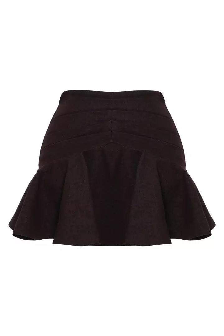 FRV Brown kot mini skirt - La Presa