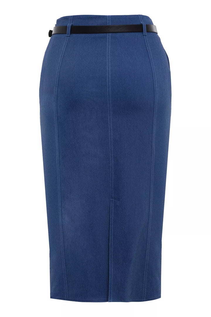 FRV Blue kot midi skirt - Raalte
