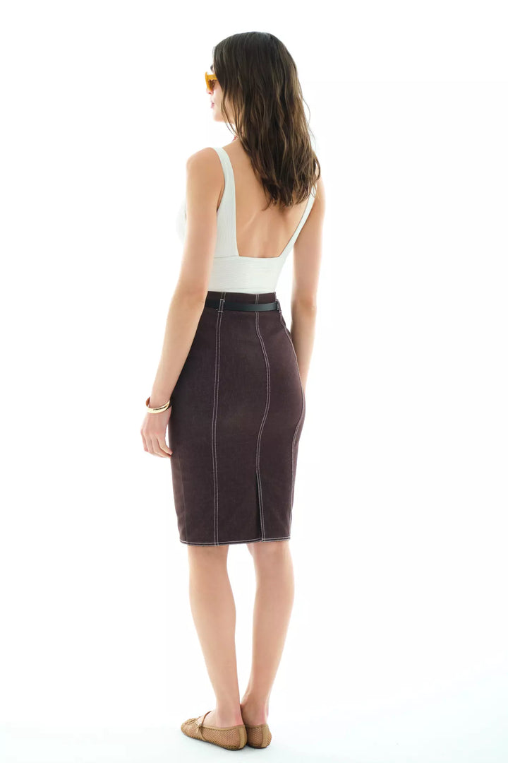 FRV Brown kot midi skirt - Gainesville
