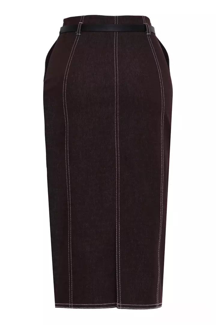 FRV Brown kot midi skirt - Gainesville