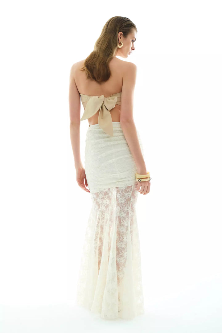 FRV White lace midi skirt - Daugavpils