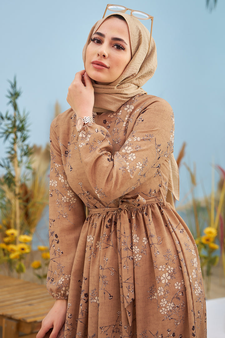 فستان كتان ربيعي نسائي من ZRF - جملي - غريمسبي