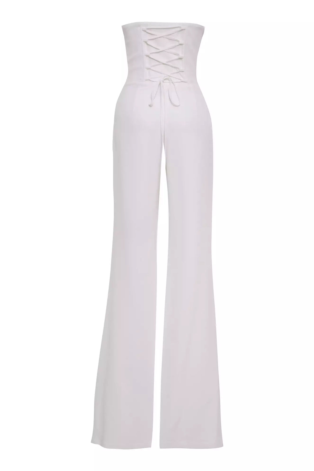 FRV White crepe strapless long dress - Daytona Beach