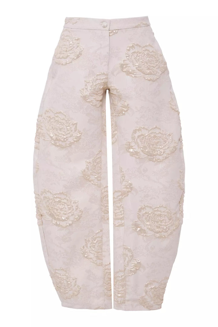 FRV White jakar long trousers - Acatzingo