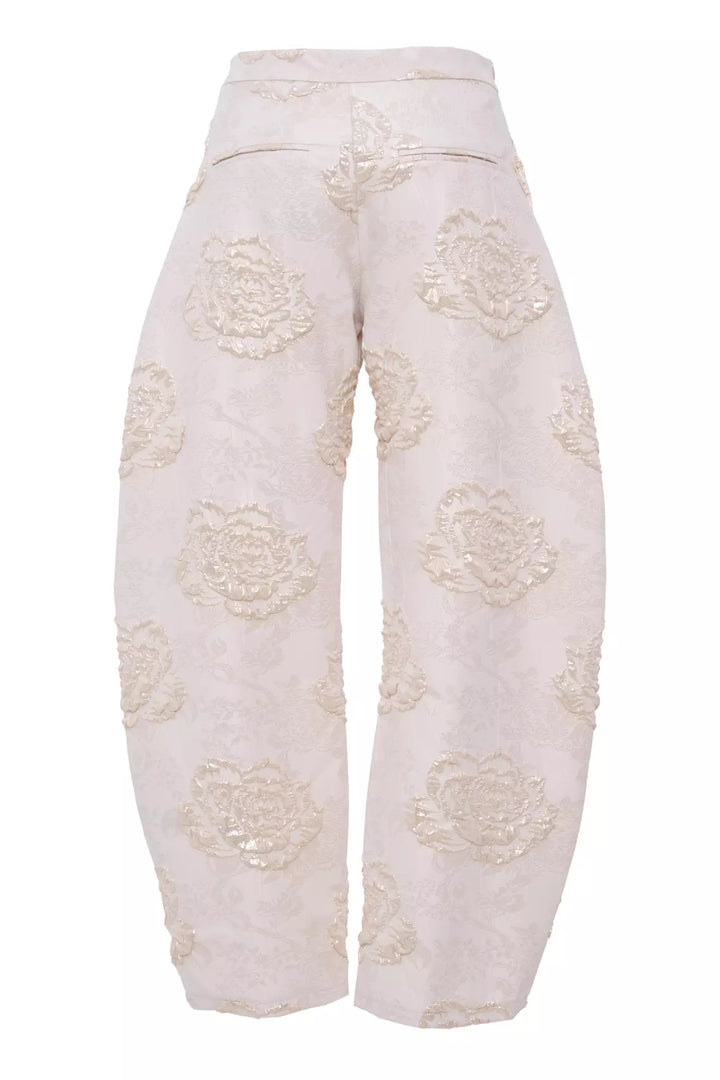 FRV White jakar long trousers - Acatzingo