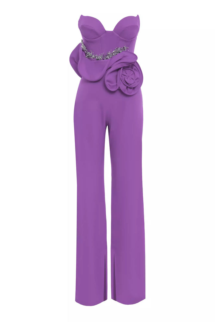FRV Lilac crepe sleeveless long overalls - Ellesmere Port