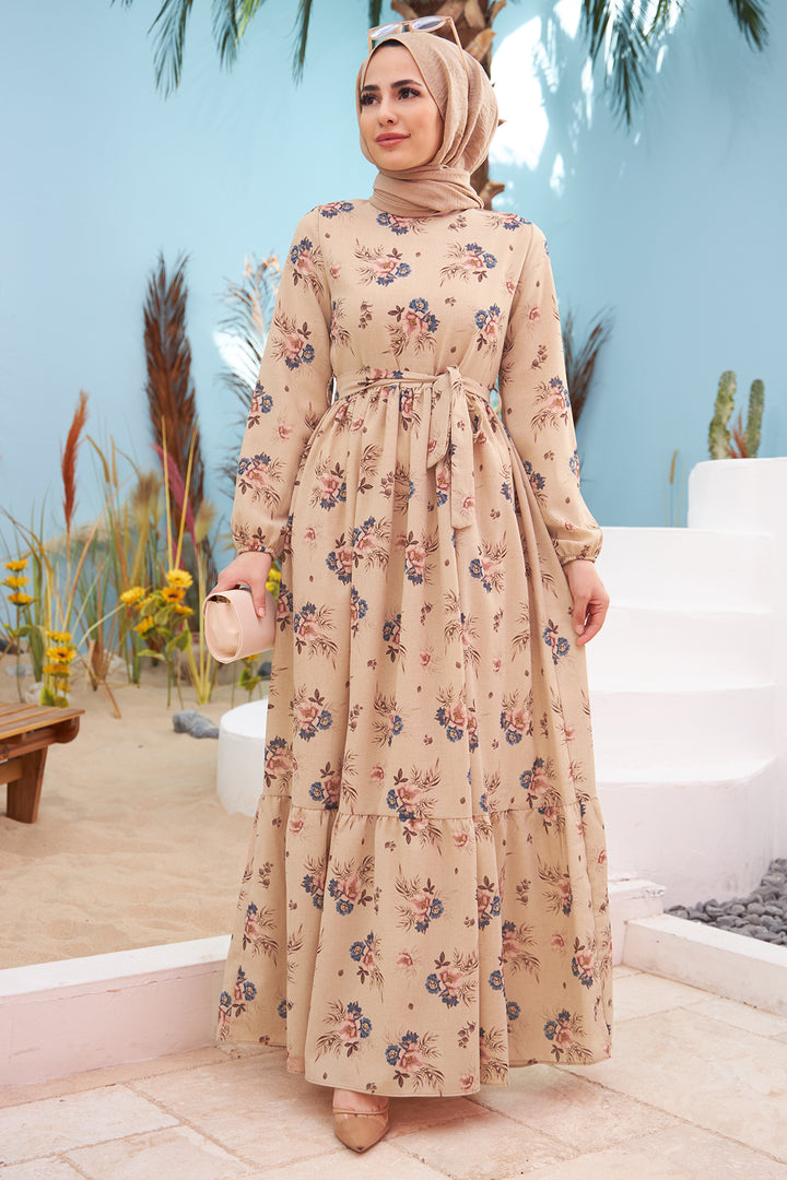 ZRF Women Seray Linen Dress - Beige - Saint-Herblain