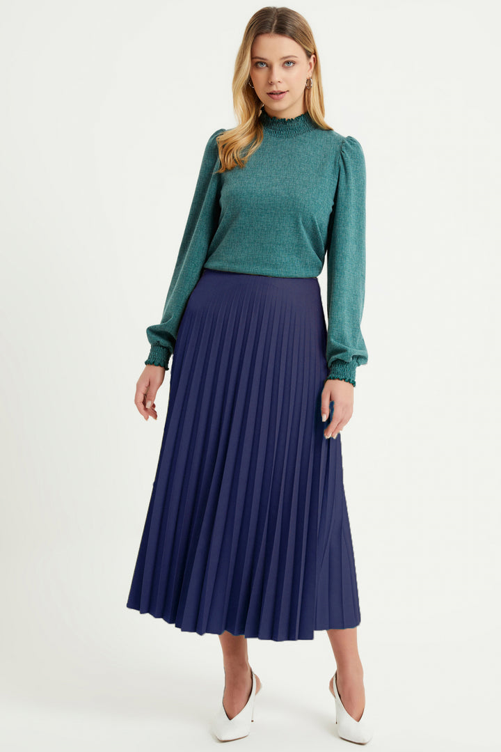 ZRF Women Pleated Basic Skirt - Indigo - Sint-Truiden