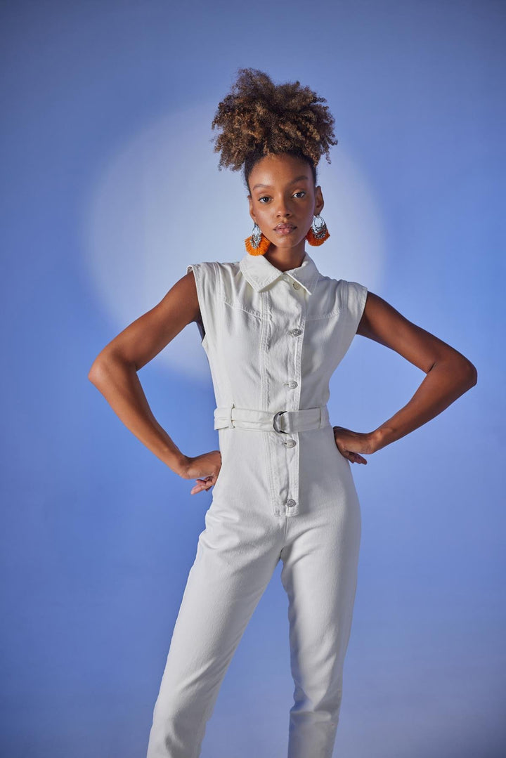 HLLY Women Pearl Jumpsuit White - Schwerin