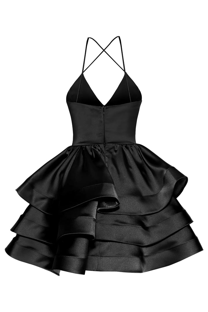 FRV Black plus size satin sleeveless mini dress - Dubbo