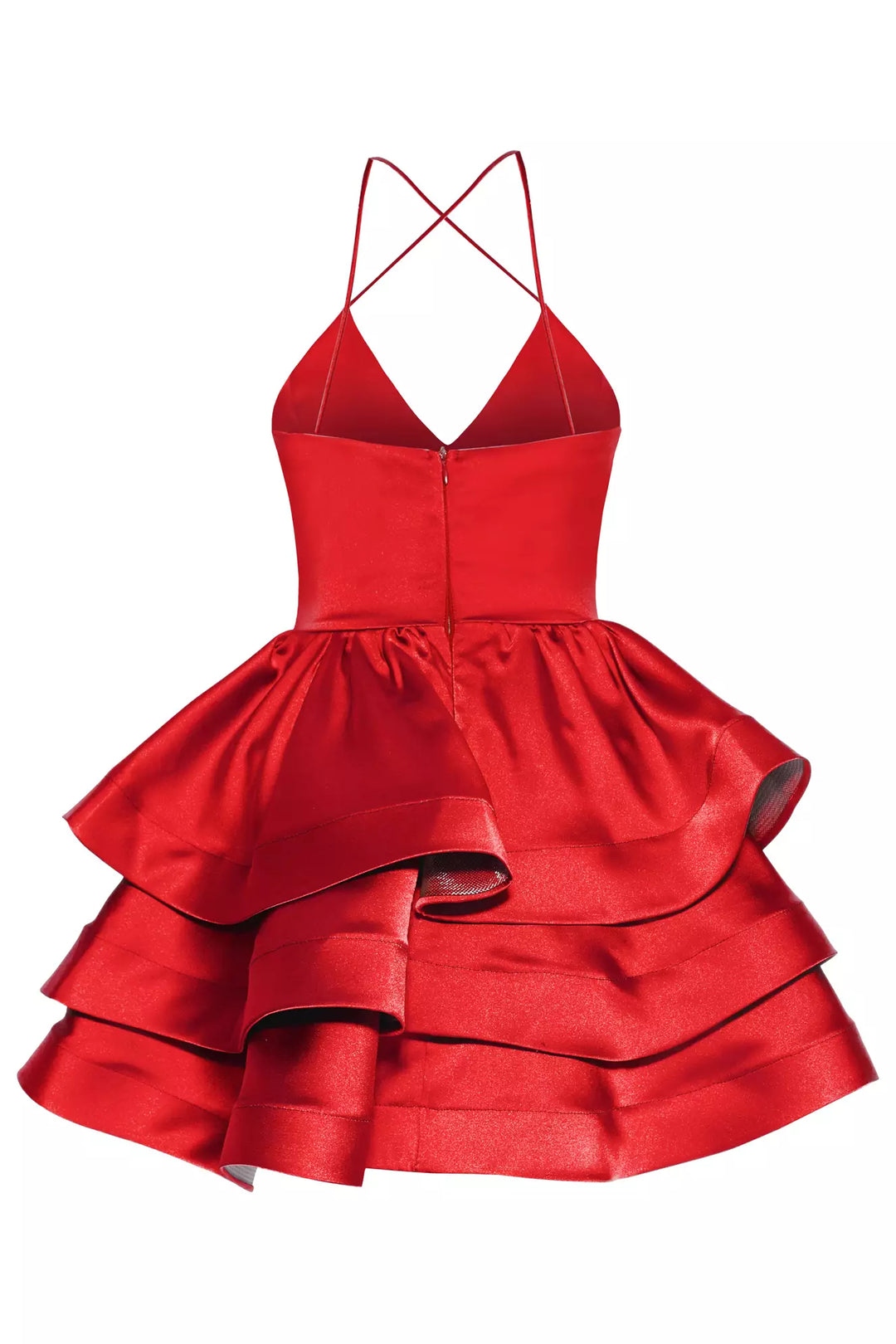 FRV Red plus size satin sleeveless mini dress - Princeton