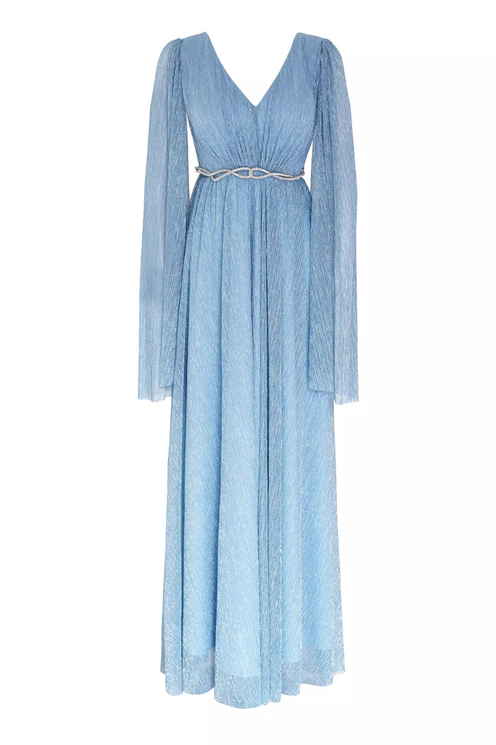 FRV Blue plus size moonlight long sleeve maxi dress - St. Petersburg