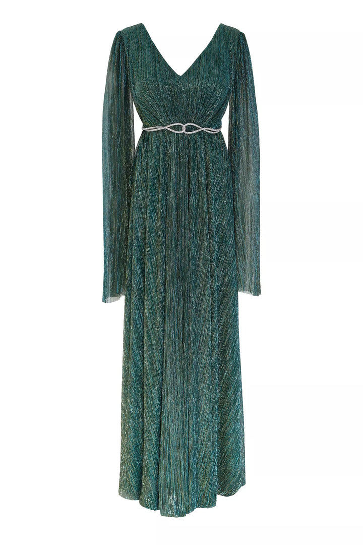 FRV Green plus size moonlight long sleeve maxi dress - Nordhausen