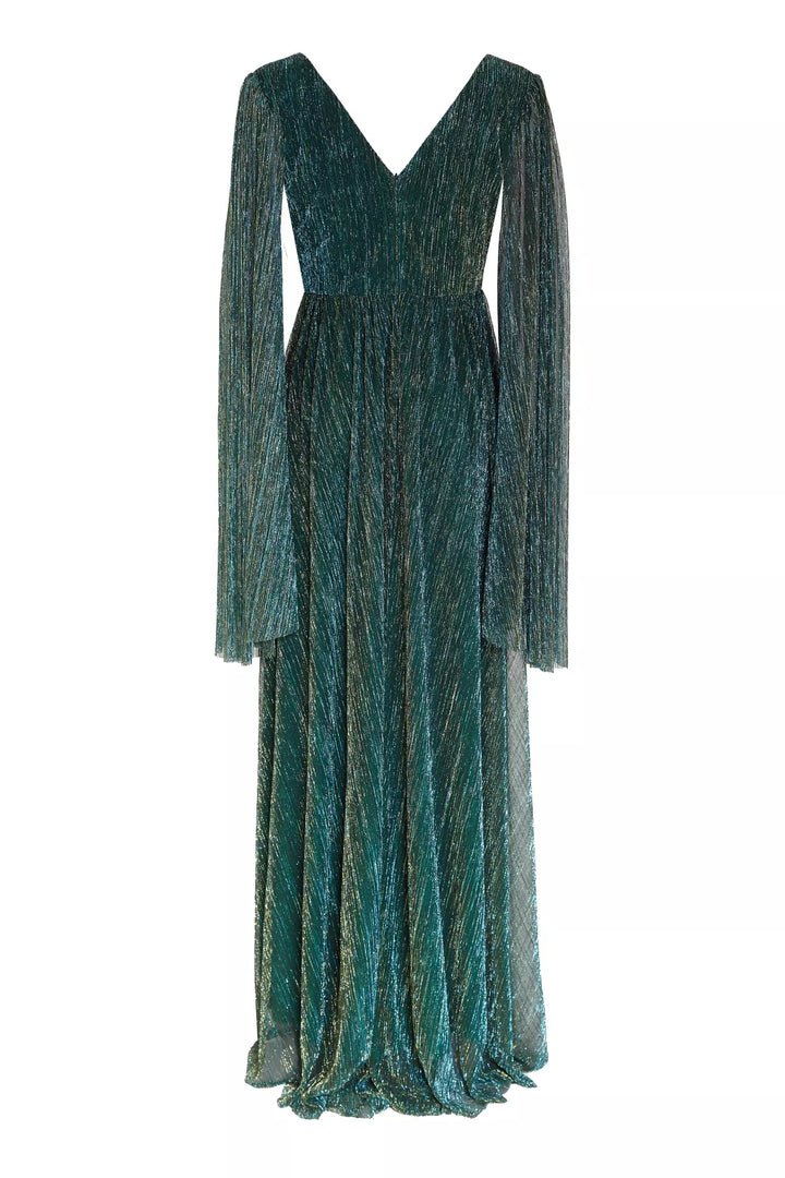 FRV Green plus size moonlight long sleeve maxi dress - Nordhausen