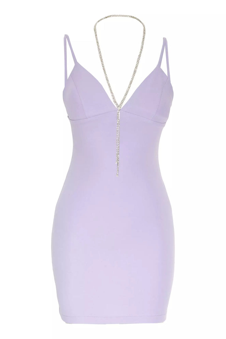 فستان قصير بدون أكمام من الكريب مقاس كبير من FRV Lilac - Broomfield