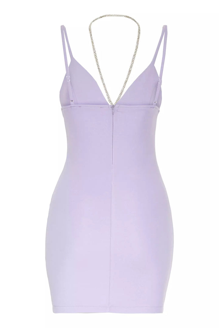 فستان قصير بدون أكمام من الكريب مقاس كبير من FRV Lilac - Broomfield