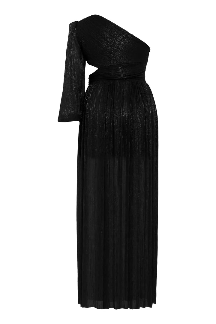 FRV Black plus size moonlight single sleeve long dress - Meerbusch