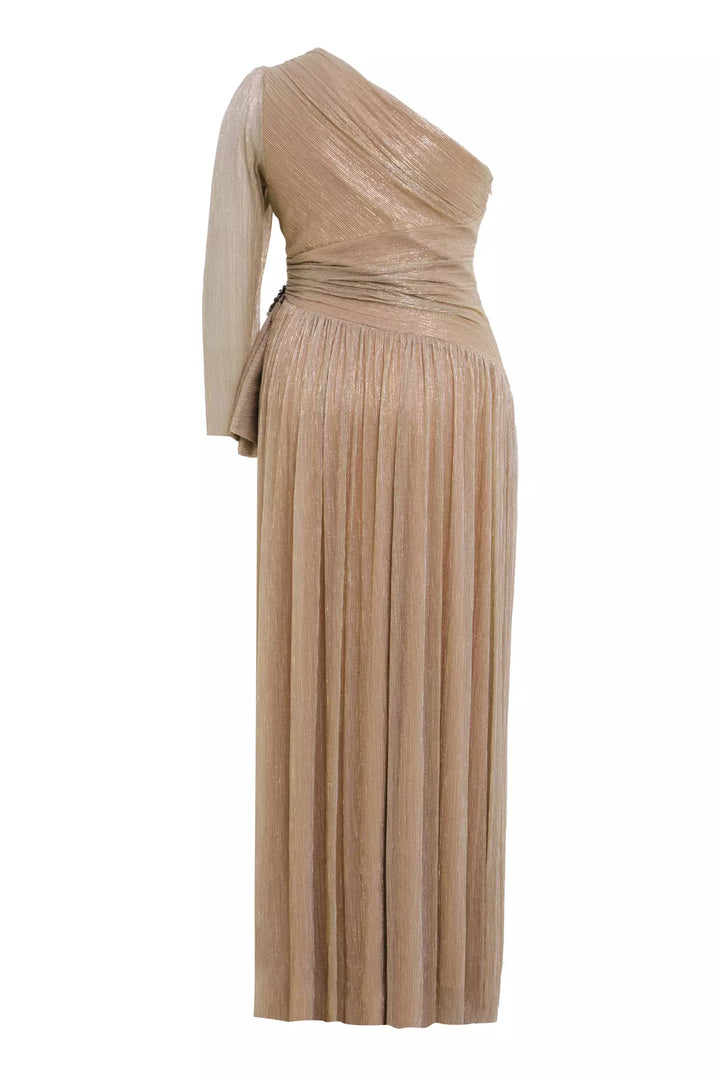 FRV Gold plus size moonlight single sleeve long dress - Eagle Mountain