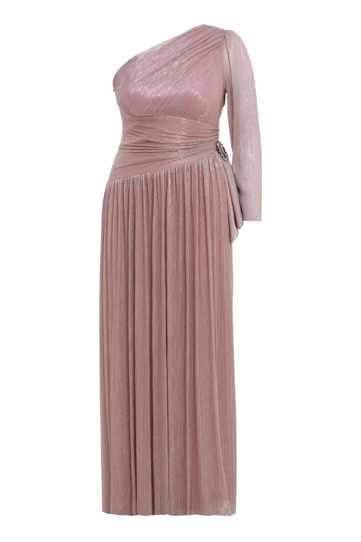 فستان طويل بأكمام واحدة من FRV Blush مقاس كبير - Southaven